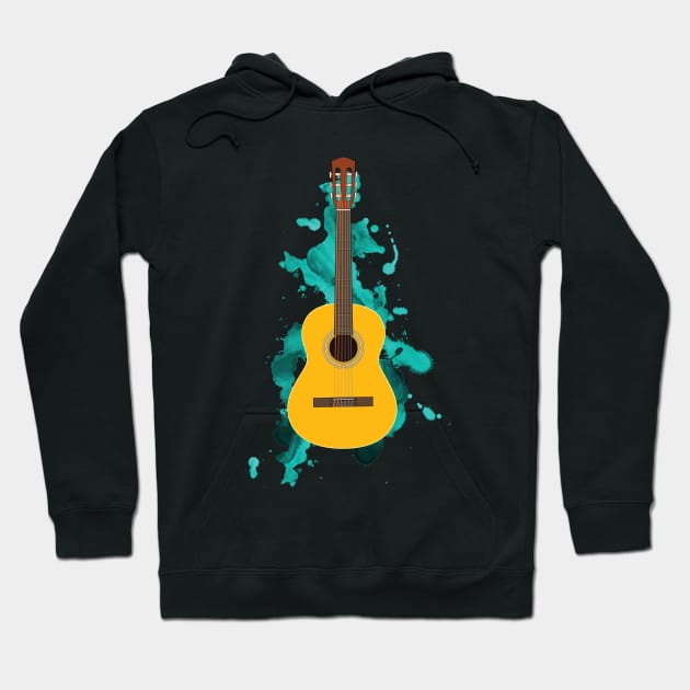 Classical Acoustic Guitar Natural Finish Hoodie by nightsworthy